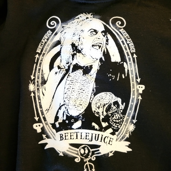 NEW -Official Beetlejuice Black Hoodie Sweatshirt - Size Medium - NWT - Picture 4 of 13